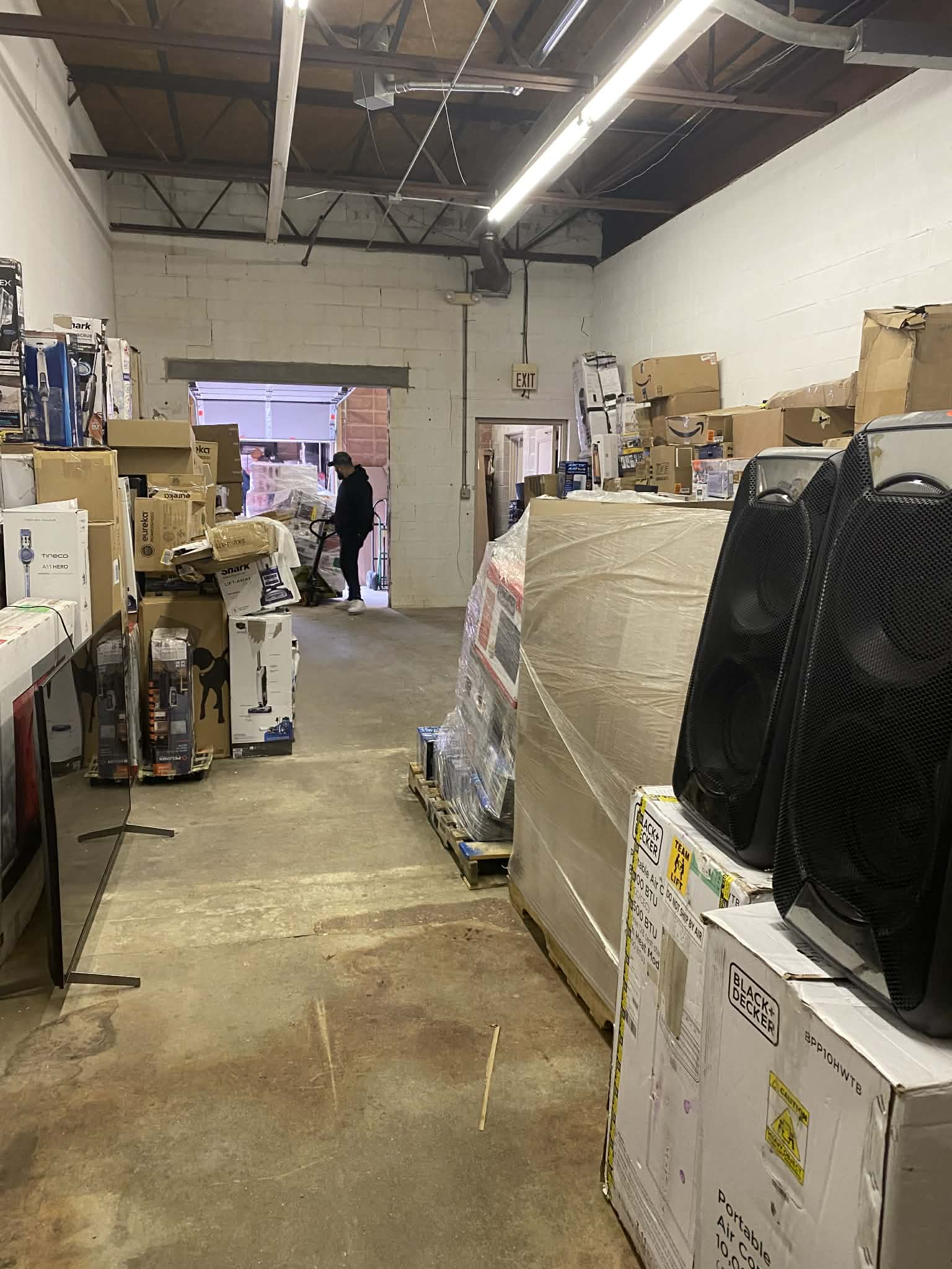 Our first warehouse with pallets